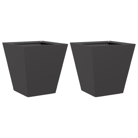 Vidaxx plantekasser 2 stk 30x30x30 cm stål sort