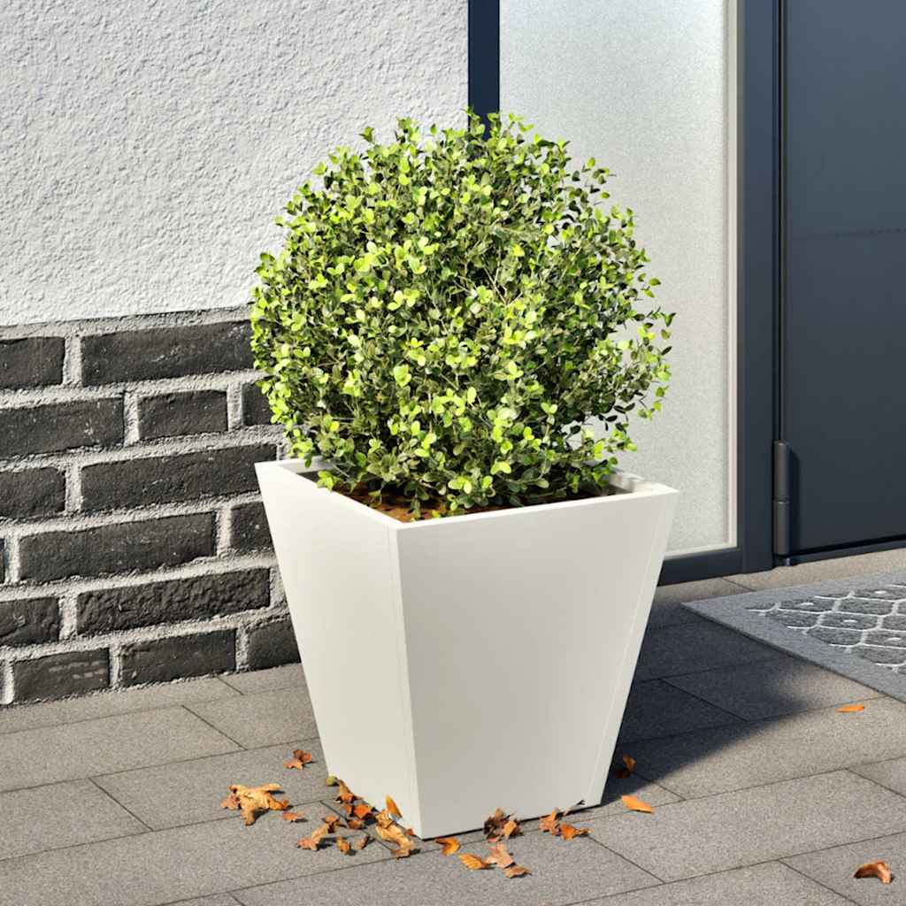 Vidaxx plantekasse 30x30x30 cm stål hvid