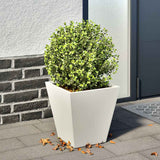 Vidaxx plantekasse 30x30x30 cm stål hvid