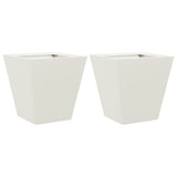 Vidaxx plantekasser 2 stk 30x30x30 cm stål hvid