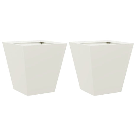 Vidaxx plantekasser 2 stk 30x30x30 cm stål hvid