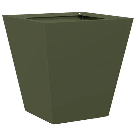 Vidaxx plantekasse 30x30x30 cm stål olivengrøn
