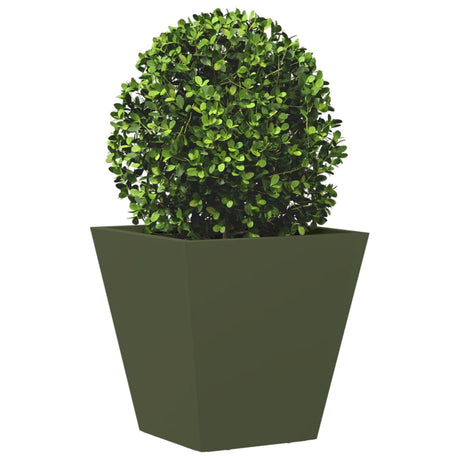 Vidaxx plantekasse 30x30x30 cm stål olivengrøn