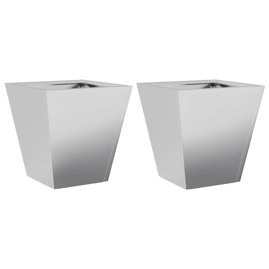 Vidaxx plantekasser 2 stk 30x30x30 cm galvaniseret stål
