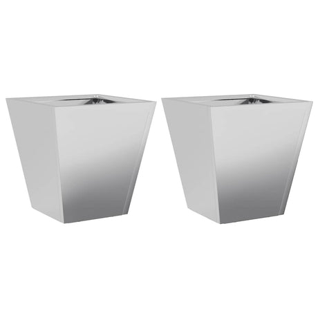 Vidaxx plantekasser 2 stk 30x30x30 cm galvaniseret stål