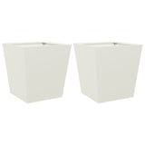 Vidaxx plantekasser 2 stk 40x40x40 cm stål hvid