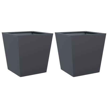 Vidaxx plantekasser 2 stk 40x40x40 cm stål antracit