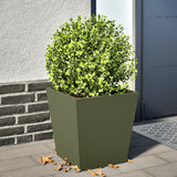 Vidaxx plantekasse 40x40x40 cm stål olivengrøn