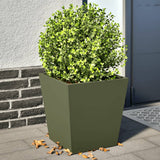 Vidaxx plantekasser 2 stk 40x40x40 cm stål olivengrøn