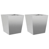 Vidaxx plantekasser 2 stk 40x40x40 cm galvaniseret stål