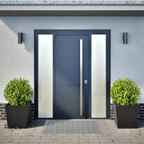 Vidaxx plantekasser 2 stk 50x50x50 cm stål sort