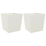 Vidaxx plantekasser 2 stk 50x50x50 cm stål hvid