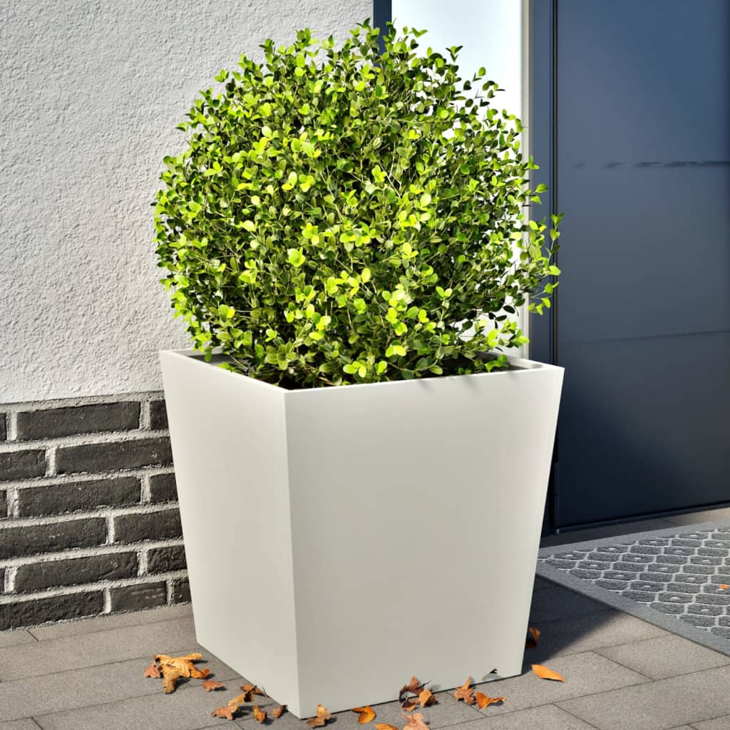 Vidaxx plantekasser 2 stk 50x50x50 cm stål hvid