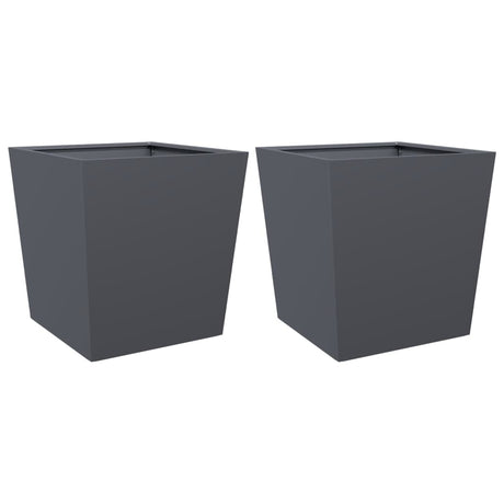 Vidaxx plantekasser 2 stk 50x50x50 cm stål antracit