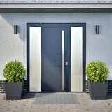 Vidaxx plantekasser 2 stk 50x50x50 cm stål antracit