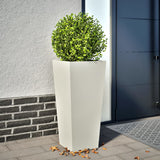 Vidaxx plantekasse 35x35x75 cm stål hvid