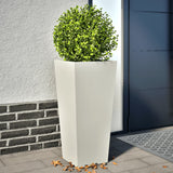 Vidaxx plantekasser 2 stk 35x35x75 cm stål hvid