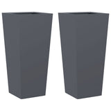 Vidaxx plantekasser 2 stk 35x35x75 cm stål antracit