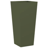 Vidaxx plantekasse 35x35x75 cm stål olivengrøn