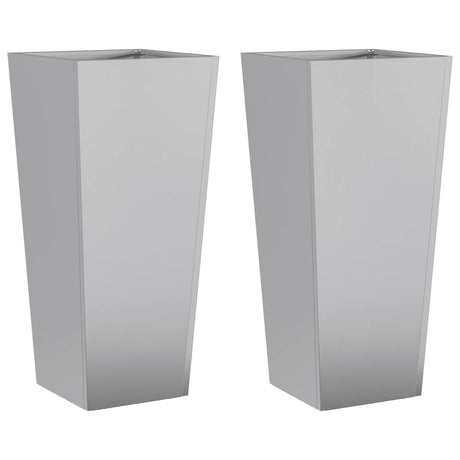 Vidaxx plantekasser 2 stk 35x35x75 cm galvaniseret stål