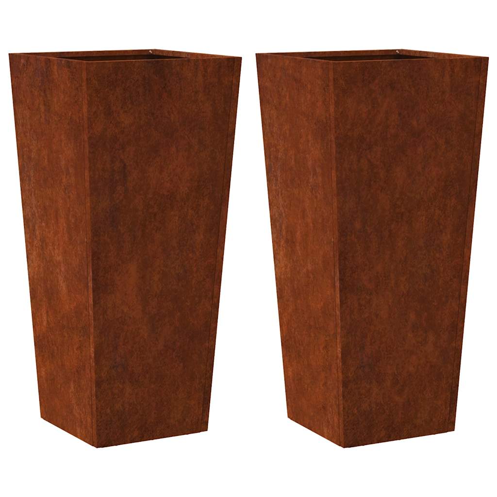 Vidaxx plantekasser 2 stk 35x35x75 cm vejrbestandigt stål