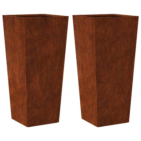 Vidaxx plantekasser 2 stk 35x35x75 cm vejrbestandigt stål