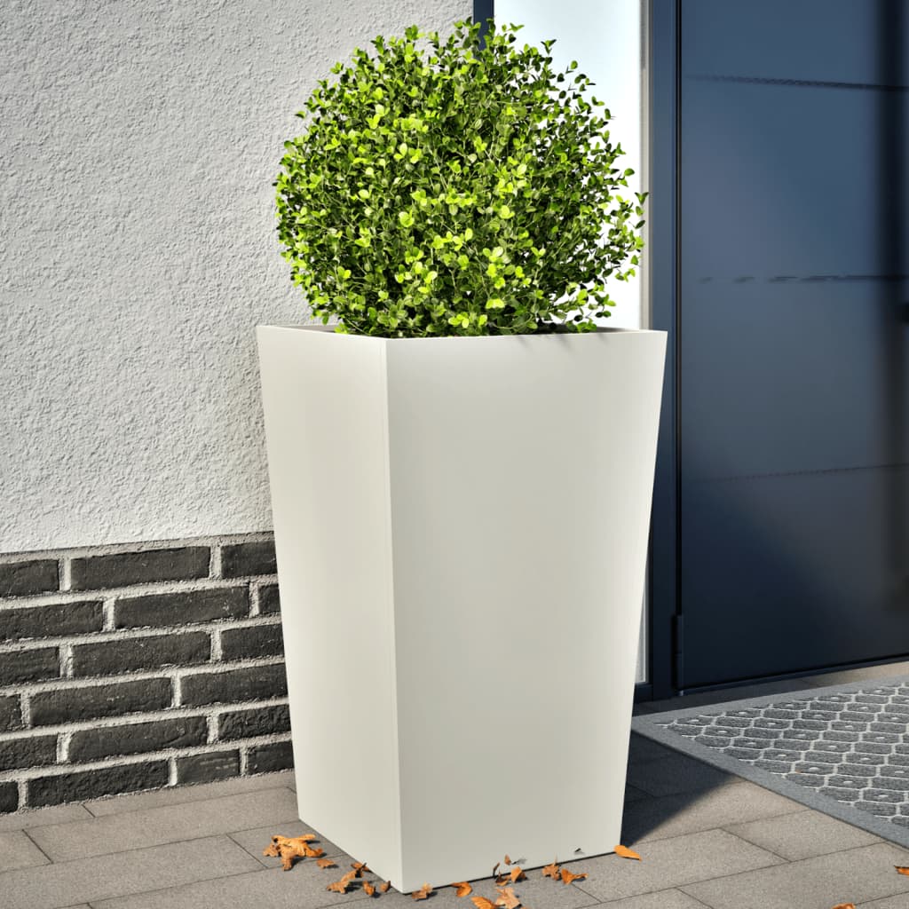 Vidaxx plantekasser 2 stk 45x45x75 cm stål hvid