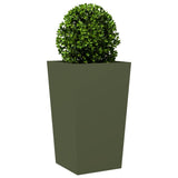 Vidaxx plantekasse 45x45x75 cm stål olivengrøn