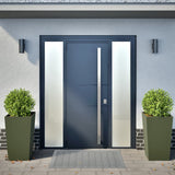 Vidaxx plantekasser 2 stk 45x45x75 cm stål olivengrøn