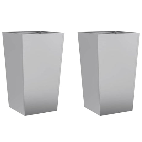 Vidaxx plantekasser 2 stk 45x45x75 cm galvaniseret stål