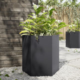 Vidaxx plantekasser 2 stk sekskant 46x40x45 cm stål sort