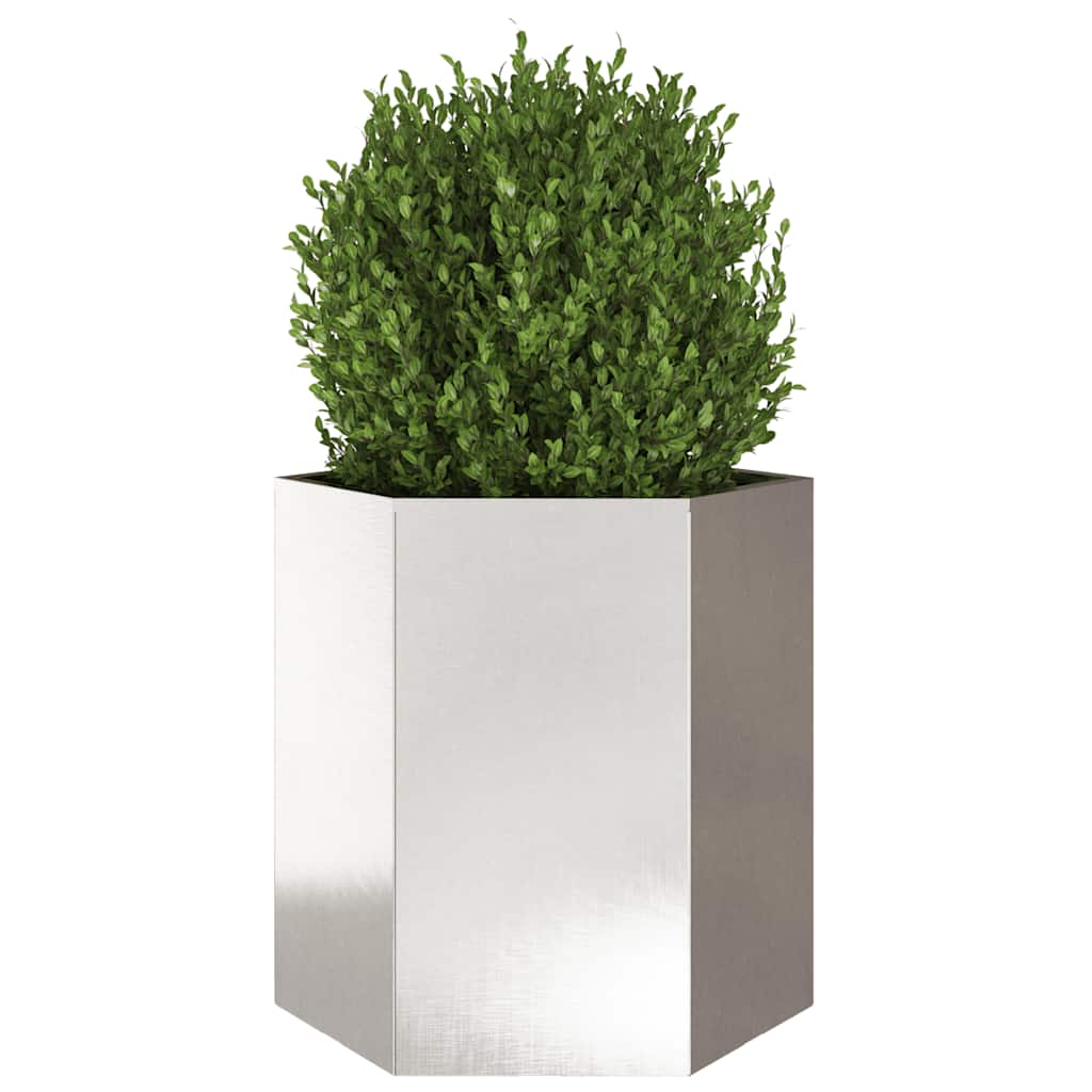 Vidaxx plantekasse sekskant 46x40x45 cm rustfrit stål