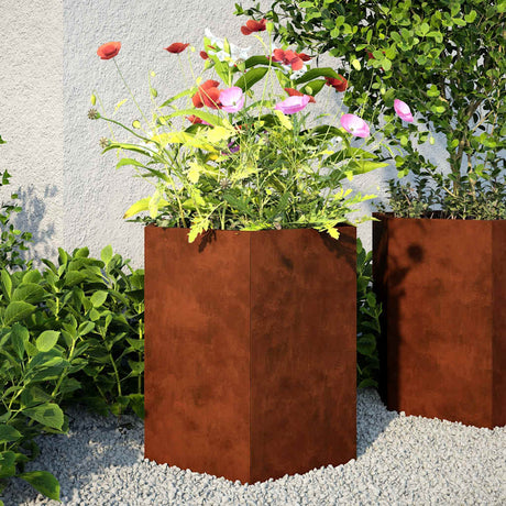 Vidaxx plantekasser 2 stk sekskant 46x40x45 cm vejrbestandigt stål