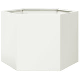 Vidaxx plantekasse sekskant 69x60x45 cm stål hvid