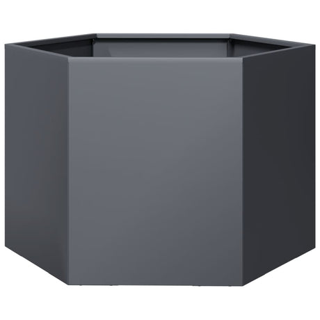 Vidaxx plantekasse sekskant 69x60x45 cm stål antracit