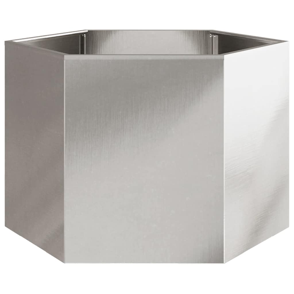 Vidaxx plantekasse sekskant 69x60x45 cm rustfrit stål