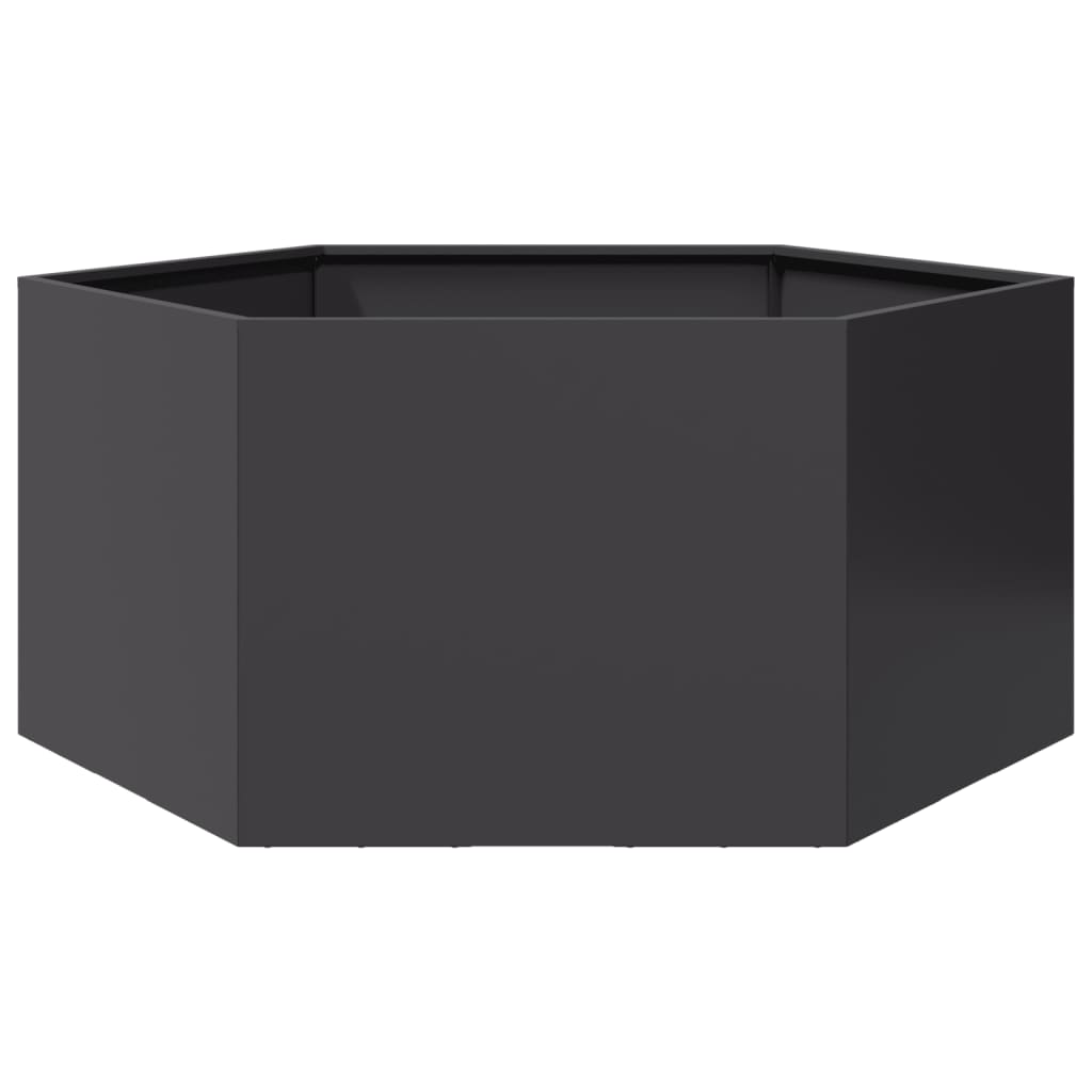 Vidaxx plantekasse sekskant 104x90x45 cm stål sort