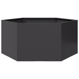 Vidaxx plantekasse sekskant 104x90x45 cm stål sort