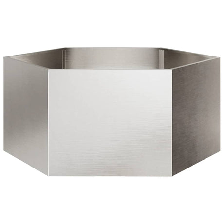 Vidaxx plantekasse sekskant 104x90x45 cm rustfrit stål