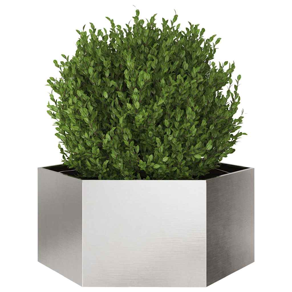 Vidaxx plantekasse sekskant 104x90x45 cm rustfrit stål