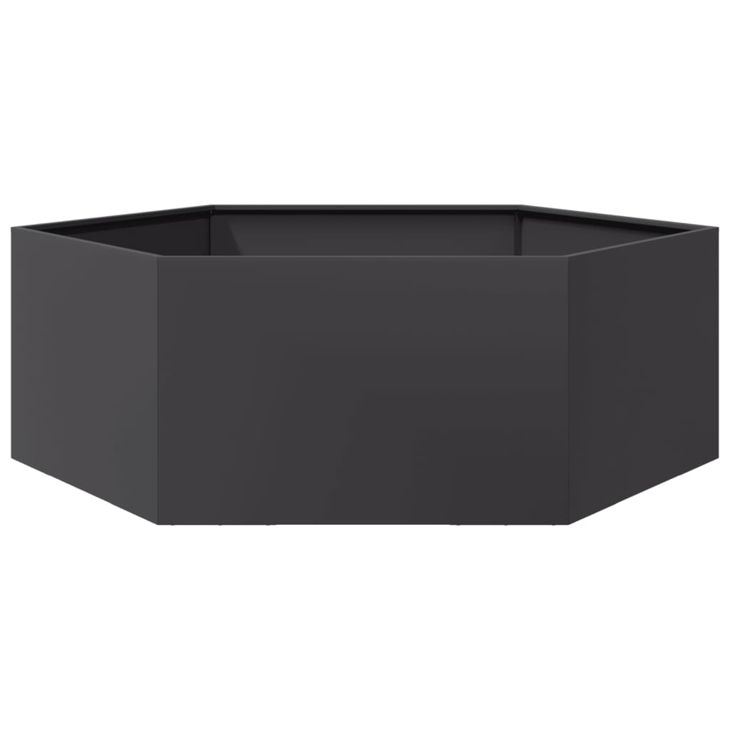 Vidaxx plantekasse sekskant 138x120x45 cm stål sort
