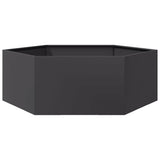Vidaxx plantekasse sekskant 138x120x45 cm stål sort