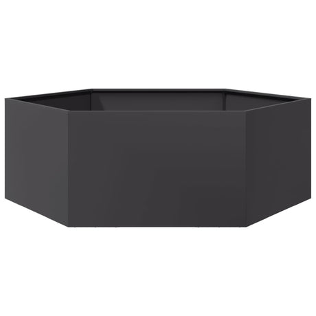 Vidaxx plantekasse sekskant 138x120x45 cm stål sort