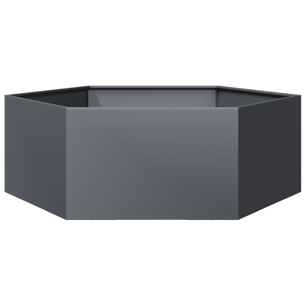 Vidaxx plantekasse sekskant 138x120x45 cm stål antracit