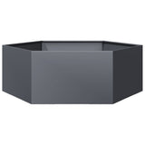 Vidaxx plantekasse sekskant 138x120x45 cm stål antracit