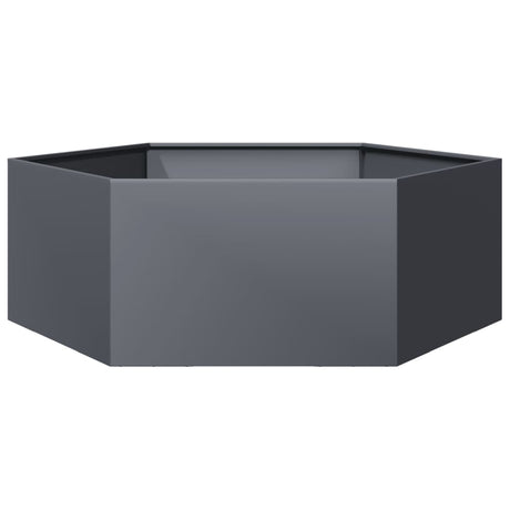 Vidaxx plantekasse sekskant 138x120x45 cm stål antracit