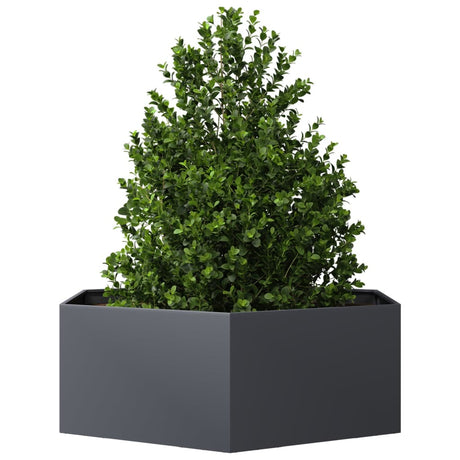 Vidaxx plantekasse sekskant 138x120x45 cm stål antracit