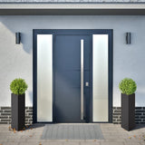 Vidaxx plantekasser 2 stk trekant 30x26x75 cm stål sort