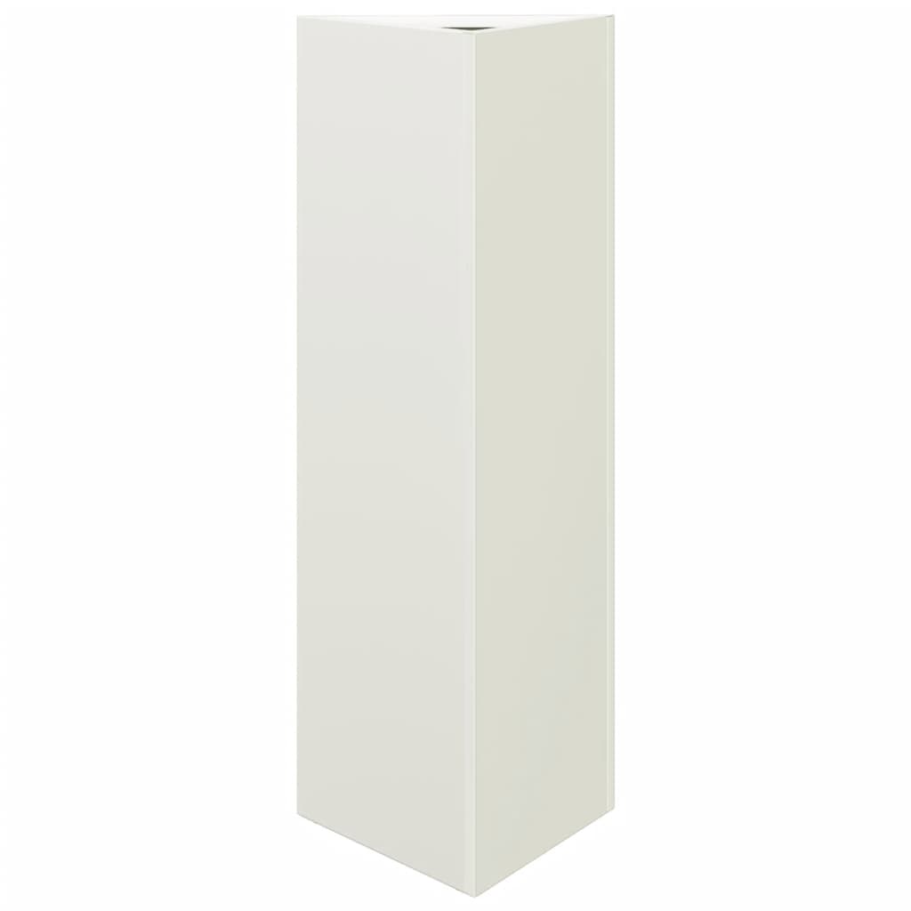Vidaxx plantekasse trekant 30x26x75 cm stål hvid