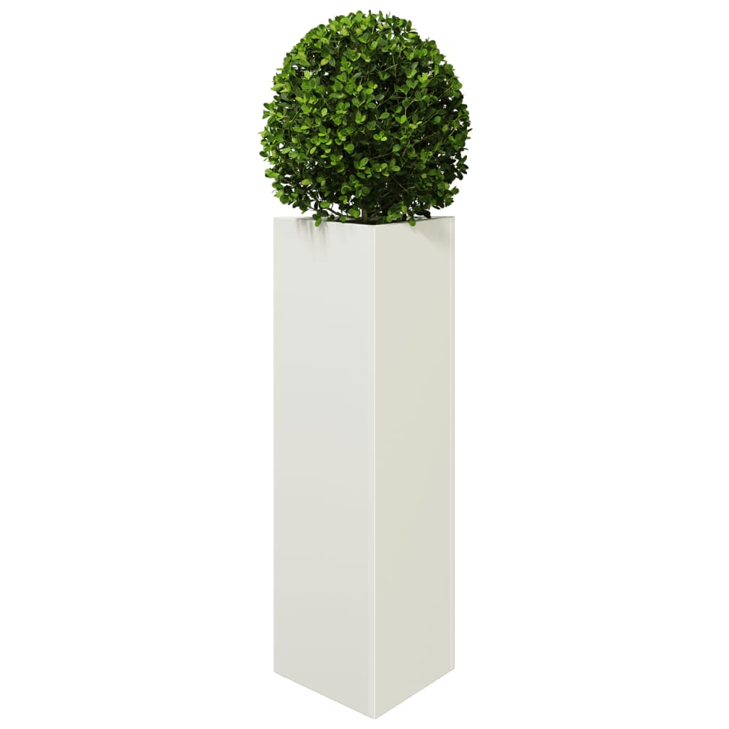 Vidaxx plantekasse trekant 30x26x75 cm stål hvid